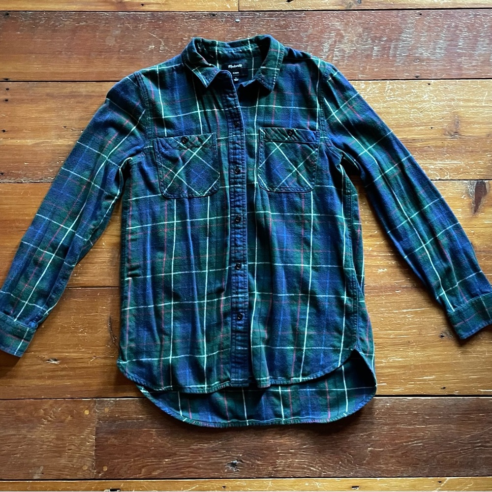 Madewell Ex-Boyfriend Flannel - Deep Plaid